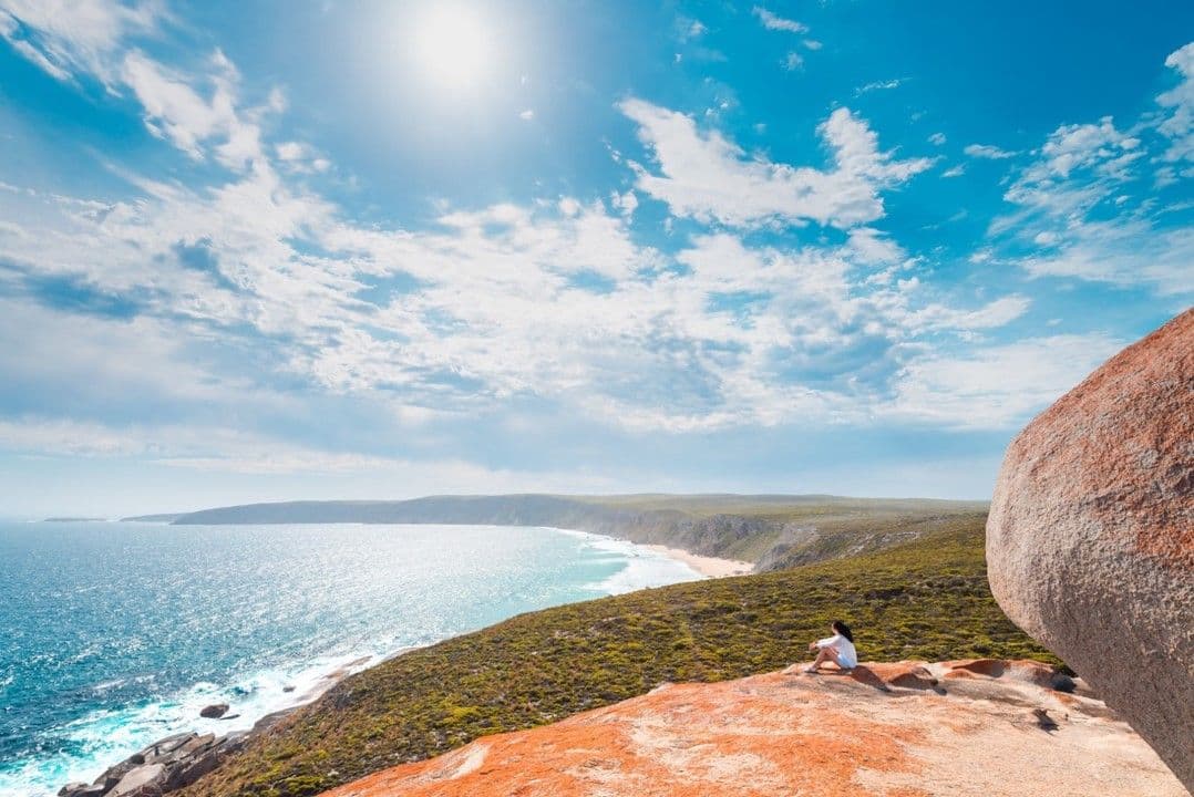 The sweeping views from Kangaroo Island's Remarkable Rocks as just as majestic as the rocks themselves.